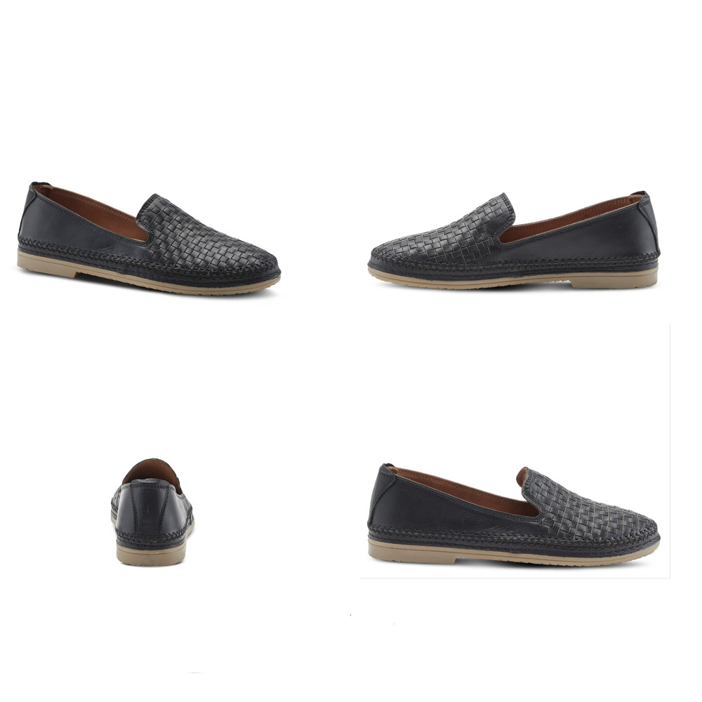 Spring Step Eastmain Slip-On Black Woven Womens Size 41 EU / 9.5-10 US Comfort